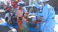 交通量が増える年末年始を前に 高速道路で多重事故を想定した訓練 岡山市