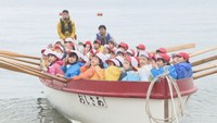 渋川海岸で小学生が海事研修 泊まりがけは4年ぶり 岡山・玉野市