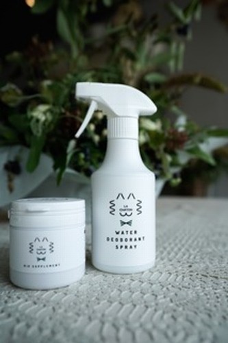 腸内環境を整える「国産米ぬか発酵乳酸菌サプリ」と、アルコールや薬品を使わない「水の除菌消臭スプレー」