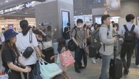 〈台風7号〉新幹線と在来線の一部で運転見合わせ続く JR岡山駅は人であふれる【16日正午現在】