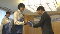 V1女子・岡山シーガルズ28日に今季初戦 知事に必勝誓う 鹿児島国体では準優勝