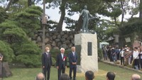 香川県独立の父と呼ばれる中野武営の功績たたえ「ブエイ祭り」 銅像の除幕も 高松市