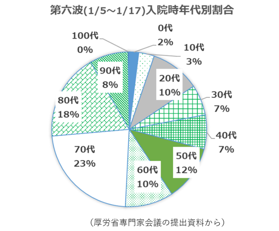 年代別入院患者割合