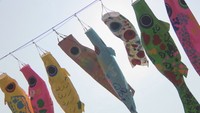 園児らが描いた「こいのぼり」元気いっぱい空を泳ぐ 5月31日まで 香川・丸亀市