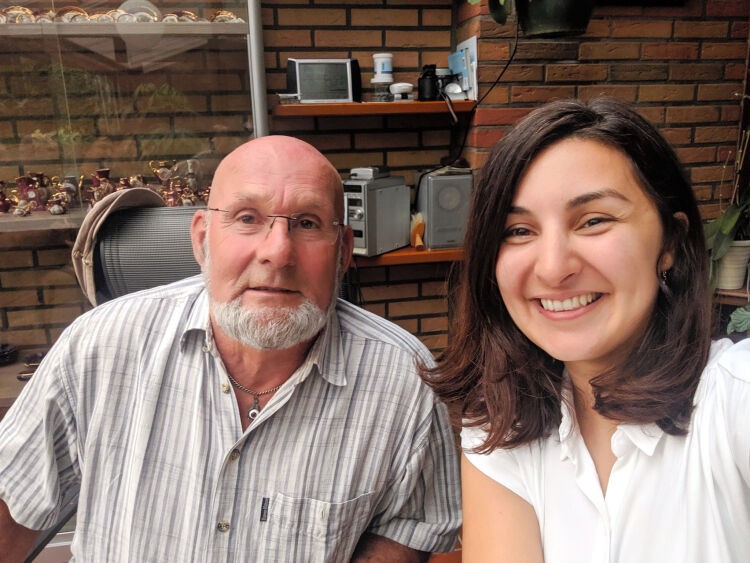 In a photo provided by Mevan Babakar: Mevan Babakar, right, and Egbert, who bought her a bike when she was a child in a refugee camp. Social media helped Babakar find Egbert 24 years after he gave her a present that changed her life. (Mevan Babakar via The New York Times) -- NO SALES; FOR EDITORIAL USE ONLY WITH NYT STORY REFUGEE BIKE GIFT BY MEGAN SPECIA FOR AUG. 14, 2019. ALL OTHER USE PROHIBITED. --