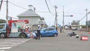 宮城・名取市の県道交差点 車とバイクが衝突した事故でバイクの40代男性が死亡
