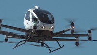 空飛ぶクルマの導入目指す香川県 県内初の「有人飛行」実証実験 検査員2人が乗り約6分飛行
