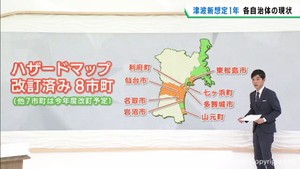 宮城県の新たな津波浸水想定の公表から1年 各自治体の取り組みは