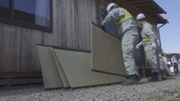 西日本豪雨で建設 真備町の仮設住宅「撤去」開始 岡山・倉敷市