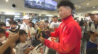 金メダリスト・日下尚選手が高松凱旋 「おかえりうどん」で家族・恩師ら出迎え