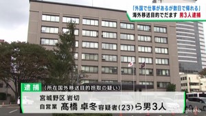 海外移送目的で知人男性を脅迫し支配下に置いた疑い 男3人逮捕