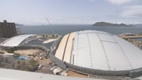 完成近づく県立アリーナ 5月からプレイベント開始 メッセージボードの設置や内覧会も 香川