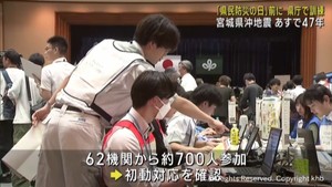宮城県沖地震から6月12日で47年 宮城県庁で防災訓練