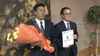 巨人ドラフト1位・浅野翔吾選手 香川県知事にプロでの決意語る「困難にも立ち向かって頑張る」