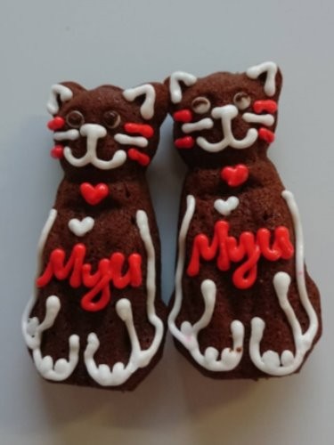 愛猫への思いをお菓子に込めた。チョコケーキ「ミュー」は上品な甘さで人気が高い