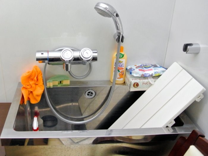 ペット用のバスタブもあるなど、ペットと共に老後を過ごすための設備が充実