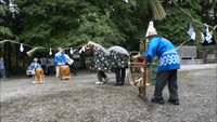 田んぼを耕す様子をユーモラスに演じる 豊作を願う伝統行事「お田植祭」 岡山・新見市
