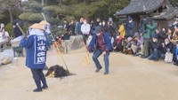 岡山後楽園で春を呼ぶ恒例行事「松のこも焼き」 2年ぶりに公開