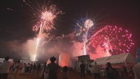 夜空照らす追悼の花火 西日本豪雨から3年 真備町で「最後の祭り」
