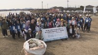 河口付近の漂着ごみを一掃! 岡山市の川で清掃活動 約10トンのごみを回収