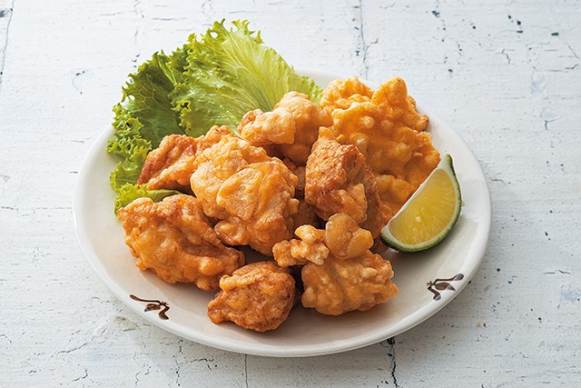 鶏肉とコーンのガーリックから揚げ