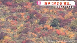 宮城蔵王で紅葉が見頃 多くの観光客が訪れる