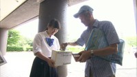 西日本豪雨 総社中学の生徒が被災者のために募金活動  岡山・総社市
