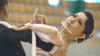 社交ダンスの技術を競うダンススポーツの競技大会   岡山市