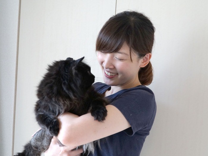 抱っこも少しずつ慣れてきたそう