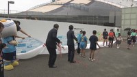 香川県立アリーナを盛り上げるメッセージボード設置 渡邊雄太選手ら出演の動画も公開 2025年3月開館