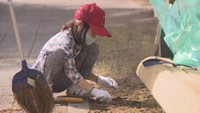 高松市の栗林公園周辺を児童らがボランティア清掃活動