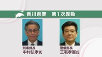 香川県警の第1次人事異動 刑事部長に現・高松北警察署長の中村弘孝氏など 3月11日発令