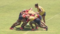 〈東京五輪〉「迫力が全然違う!」岡山県美作市で7人制ラグビー・米代表が練習を公開