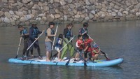 玉藻公園のお堀で巨大SUP体験も 高松市で市民参加のスポーツイベント