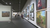 岡山県最大規模の公募展「県展」始まる 選ばれた洋画や彫刻などの美術作品を展示