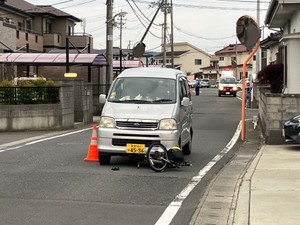 【速報】宮城・石巻市で軽乗用車と自転車が絡む事故 自転車に乗っていた10歳の男児が重傷
