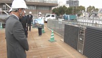 建設中の岡山市の新庁舎を大森市長が視察 外壁のデザインを決定 2026年5月完成予定