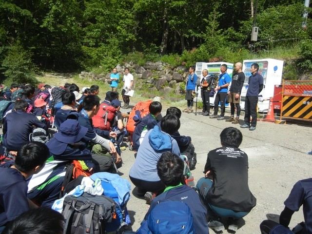 大町岳陽高校全校登山
