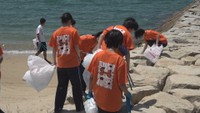 小豆島の高校生が地域への感謝の気持ちを込めて清掃活動 1時間で100kg以上のゴミが集まる