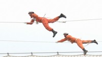 消防隊員が救助技術の正確さや迅速さなどを競う大会 成績上位者は中国大会へ 岡山