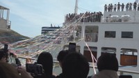 小豆島に誕生した「さかてらす」にジャンボフェリーが初寄港 香川