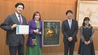 岡山県舞台の映画「カオルの葬式」 国内外で9つの賞を受賞 監督や出演者が知事に報告