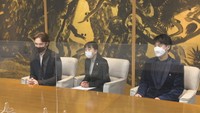 高松国際ピアノコンクール優勝者らが知事に報告 地元出身で初入賞の西本さん「勝負飯は肉うどん」