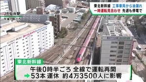 東北新幹線 仙台−東京間で一時運転見合わせ 3月29日に続きまたもやトラブル