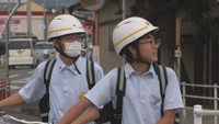 中学校で下校時の地震を想定した避難訓練 全校生徒約700人が最寄りの避難所へ 香川・三木町