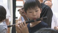 吉備中央町で「雅楽鑑賞会」 小中学生が音色を楽しみ演奏体験も 岡山
