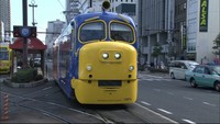 チャギントンだ!子どもたちはびっくり 人気アニメが実車化、岡山で練習走行