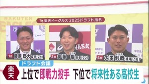 プロ野球ドラフト会議 楽天イーグルス1位指名の藤原聡大投手(花園大学)「応援される投手に」