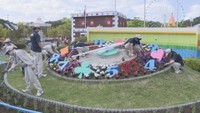 農業高校生がおもちゃ王国で植栽実習 園内の花を植え替え 岡山・玉野市