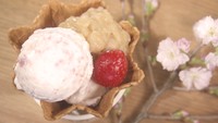 おいしい「春」を召し上がれ♪ 地元の食材を使った桜アイスの販売始まる 岡山市